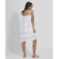 Short Dress in White Color-100%Cotton-One Size