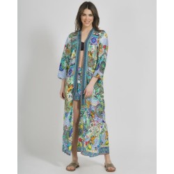 Kimono/Multicolore (100%Crepe) One Size
