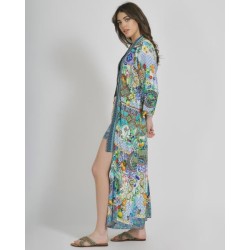 Kimono/Multicolore (100%Crepe) One Size