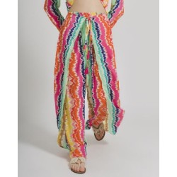 Pantalone Multicolore 100% Crepe