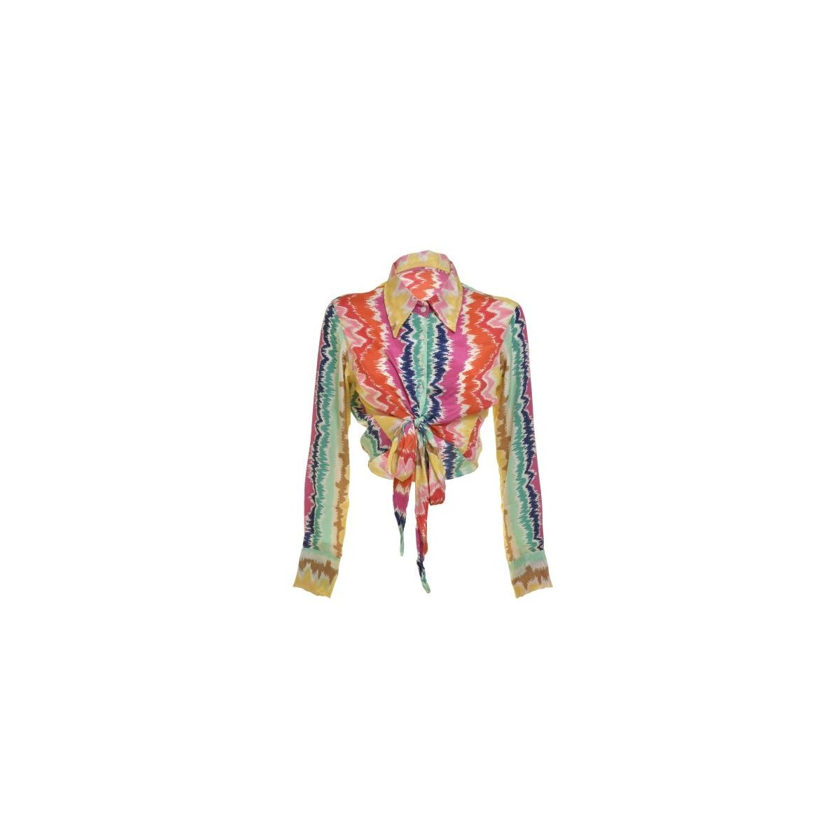 Top/Shirt with Knot  Multicolor One Size (100% Cotton)